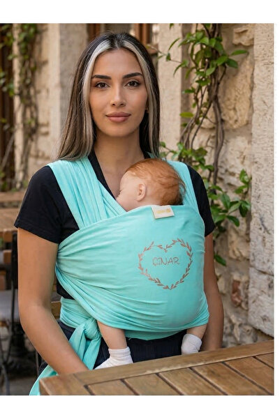 EGGBABY İsme Özel Tasarım Ergonomik Sling Bebek Taşıma Şalı Pamuk Kumaş Wrap ...