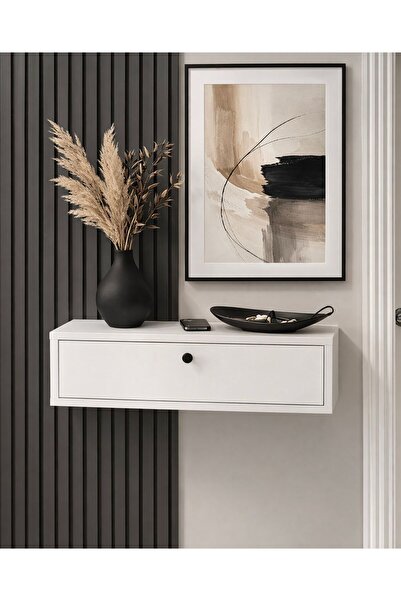 MODENZA %100 MDF Duvara Monte Dresuar 2 Bölmeli 60 cm-Beyaz