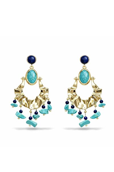 CHARMLUCKY Turquoise Dangle Earrings