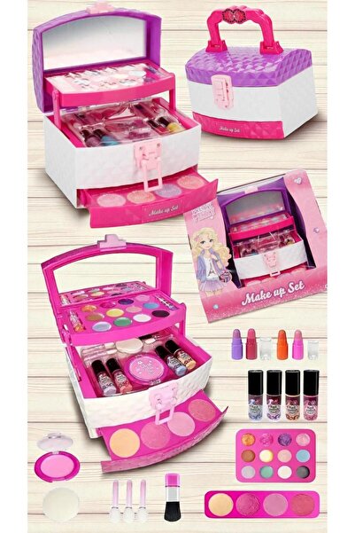 Empressco Pembe Pinky 3 Katlı Makyaj Çanta Seti 042793