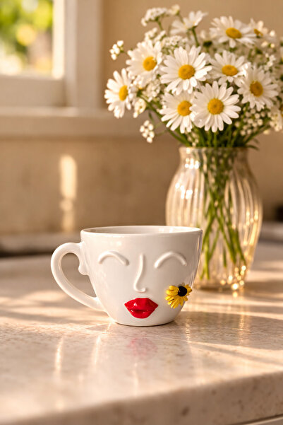 MeGgDecor Spring Woman Sunflower Mug