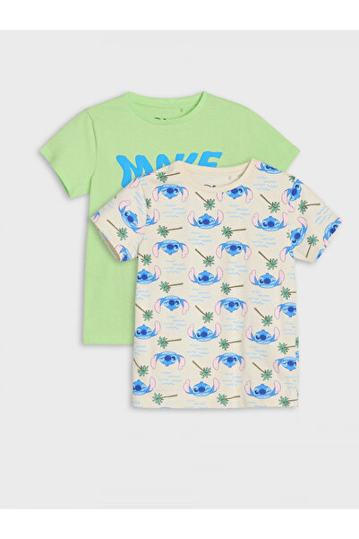 Lilo & Stitch Set of 2 cotton t-shirts for boys Stitch Waves 122 CM 6-7 years...