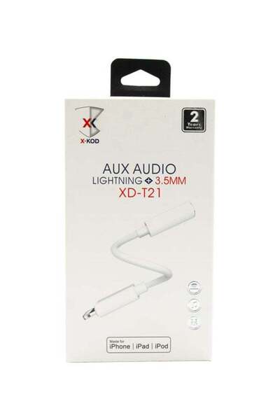 X-KOD XD-T21 White AUX Audio Connector