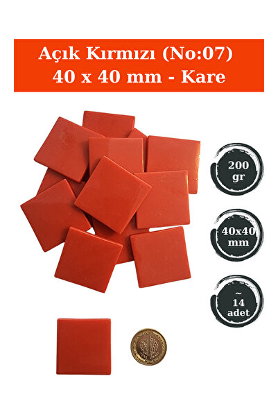 Zen Mozaik Sanatsal Mozaik Çalışmalarınız için 40x 40 mm Kare - Cam Mozaik Ta...