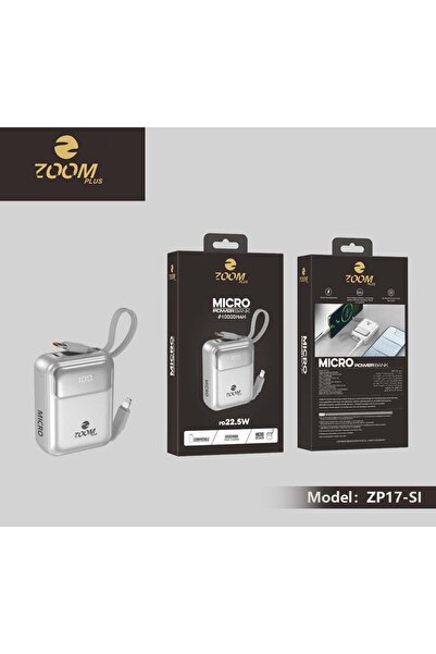 Zoom Plus MICRO ZP17 Power Bank 10000mAh | 22.5W PD Fast Charging | Built-in ...