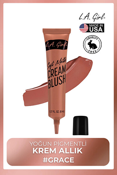 L.A. Girl Soft Matte Cream Blush – Yoğun Pigmentli Krem Allık #Grace- GBL442