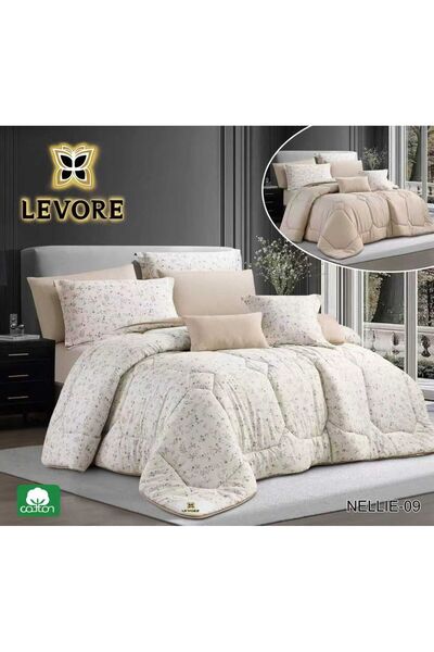 Levore Luxury cotton double bed sheet set, 8 pieces