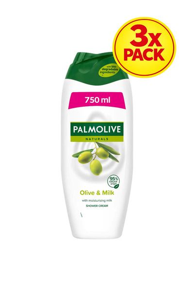 Palmolive 3x PACHET Gel de dus Naturals Măsline și Lapte 750ml