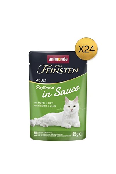 Animonda Vom Feinsten Cat Wet Food, Chicken and Duck, Set of 24 pcs x 85g