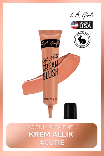 L.A. Girl Soft Matte Cream Blush – Yoğun Pigmentli Krem Allık #Cutie - GBL440