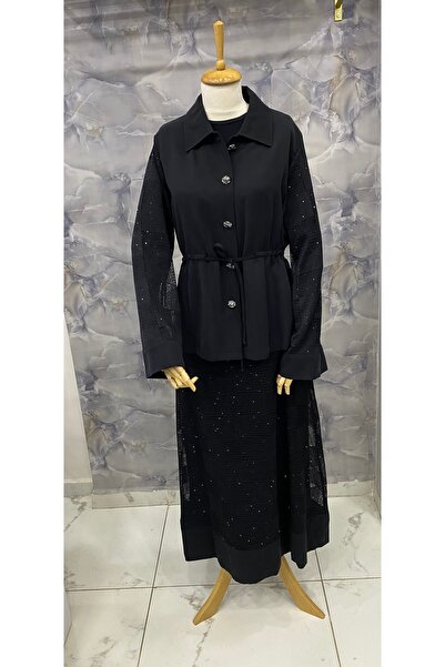 Anka LEVİDOR 3’lü takım bluz ceket etek