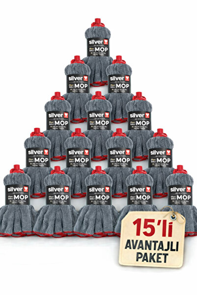 Silver HOME 15 Adet Süper Emici Mop Havlusu Mop 55x105 cm