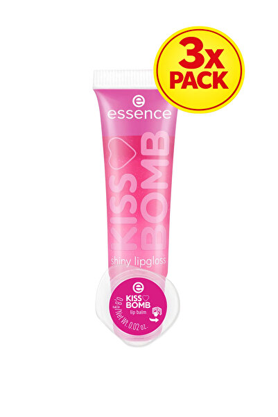 Essence 3x PACK KISS BOMB Lip Gloss and Lip Balm