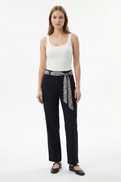 Rays 8372A Scarf Detail Trousers Black