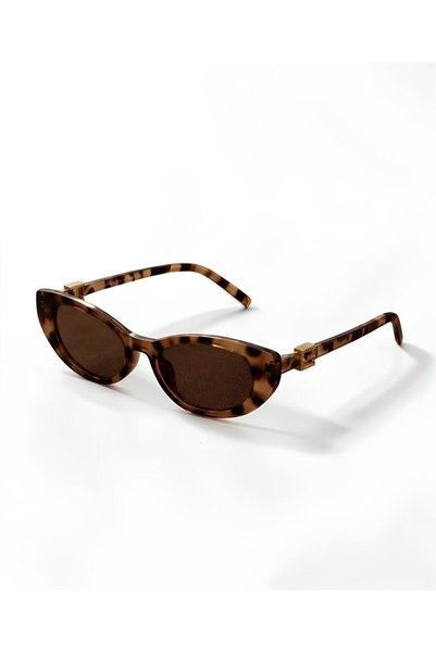 ZENIT نظارات شمسية نسائية من Gg Leopard مطبوعة باللون البني Cateye |   56 إيكارتمان