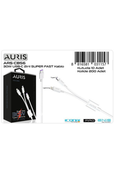 Auris 30w 2li pd yeni nesil süper hızlı kablo