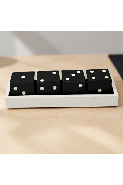 B OAK Handmade Decorative accesory-Tray with Dice