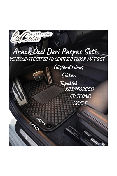 LACASA AUTOmotive Renault Clio 4 Uyumlu Kapitoneli-Suni Deri-Silikon Topukluk...