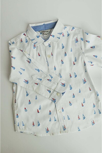 ToffyHouse Sailboat Print Long Sleeve Shirt
