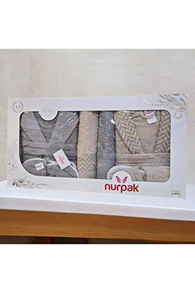 Nurpak Turkish bathrobe set, 8 pieces (2141)