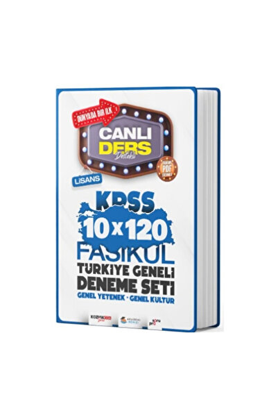 Alan Yayınları Akademi Denizi KPSS Genel Kültür Genel Yetenek 10 x 120 Fasikü...