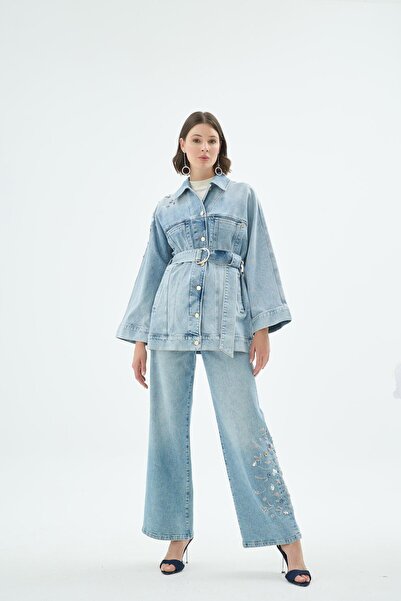SENNA 40018 SANTA DENIM CEKET Açık Mavi