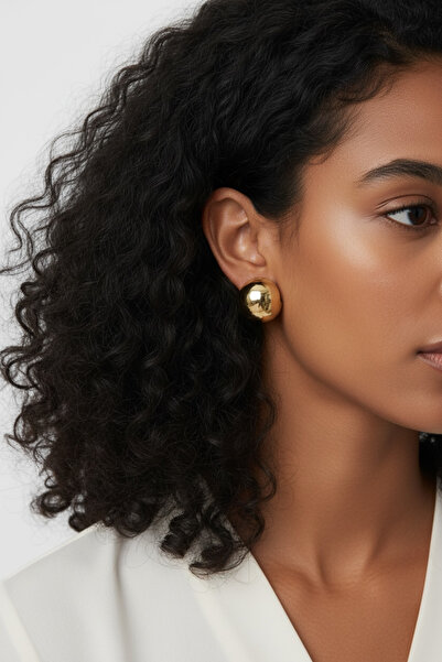 ECEM ALP Modern Round Steel Ball Earrings