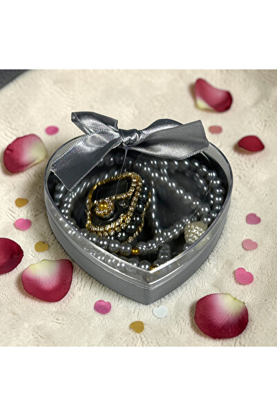 Zey-Al Luxuriously Decorated Digital Zikirmatik and Pearl Prayer Beads Heart ...