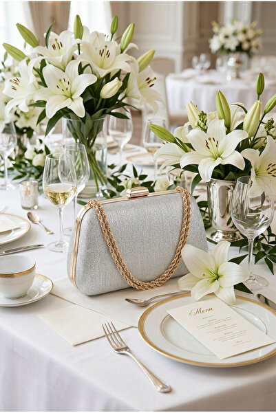 Çanta Trend Sparkling Chain Strap Piece Evening Dress Bag