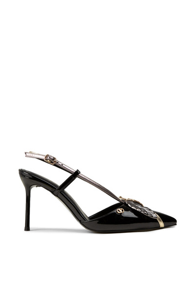 Deery Women's Black Patent Leather Evening Dress Shoes