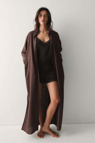 H&M Linen-blend shirt dress