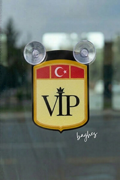 Baghes زينة زجاج السيارة بشعار VIP مع ممصات شفط، زينة زجاج السيارة للحافلات ا...