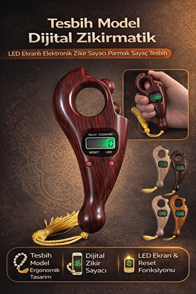 Hane Dostu Tesbih Model Dijital Zikirmatik LED Ekranlı Elektronik Zikir Sayac...