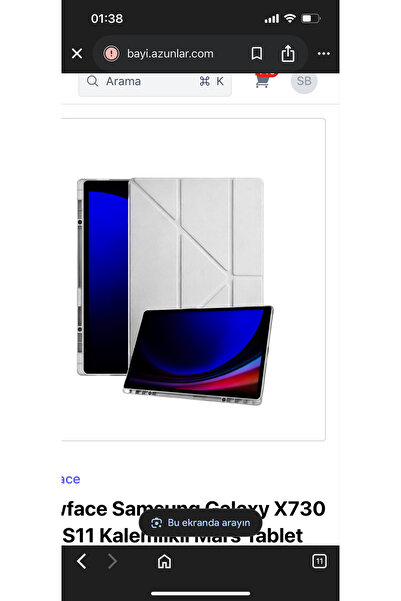 NewFace Samsung s11 kalemlikli tablet kılıfı