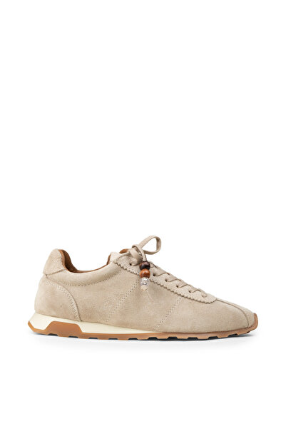 Deery Women's Genuine Suede Beige Sneakers Shoes