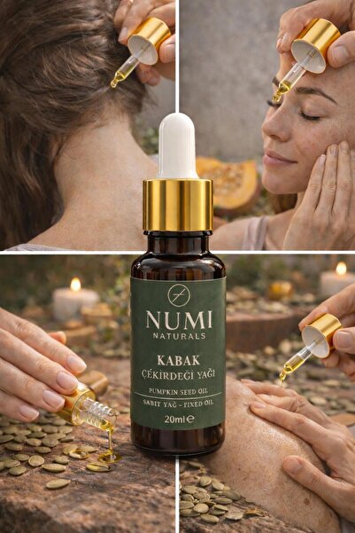 NUMI Naturals Kabak Çekirdeği Yağı 20 ml %100 Saf Pumpkin Seed Oil Saç ve Cilt Bakım Yağı