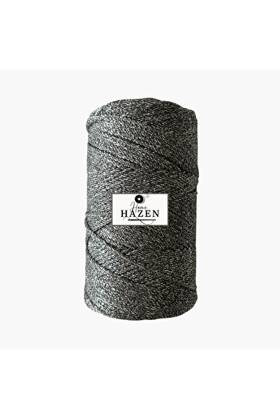 Hazen Home 2 мм полиестерна макроме корда със сребърни нишки, 200 г, 260 м – ...