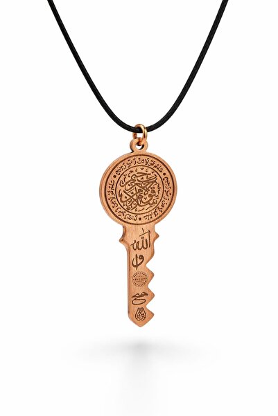 TAKI DERYASI Dualı Saf Bakır Anahtar Kolye, Mührü Süleyman ve Manevi Simge Şı...