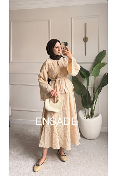 Nsade Ensade Polyester Fabric Spanish Sleeve Blouse & Elastic Waist Skirt Hij...