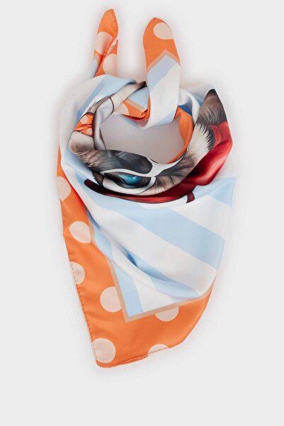 DeFacto Patterned Satin Scarf for Girls H4041A826Sm