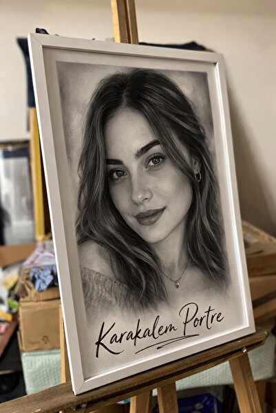 meram sanat Karakalem portre 35x50- 1 kişilik en cok tercih edilen boy kişiye...