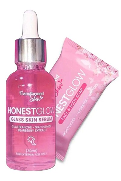 Transformed Skin Facial Rejuvenation Kit (Honest Glow Glass Skin Serum 30ml a...