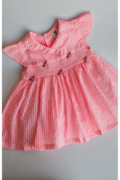 ToffyHouse Baby Girl Pink Stripe Dress with Bloomers