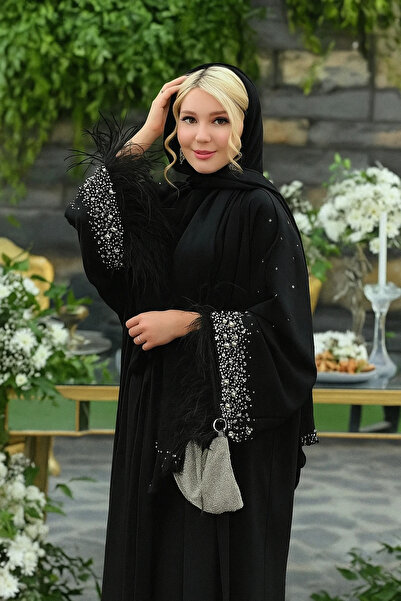 1way Royal Crepe abaya with luxurious crystals