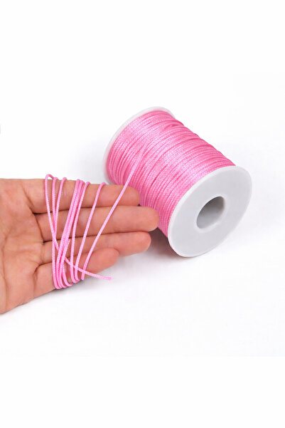 ÖZBURAK 10 Meters - 1 Mm Flush Rope, Bracelet Rope, Rat Tail Rope, Pink Color...