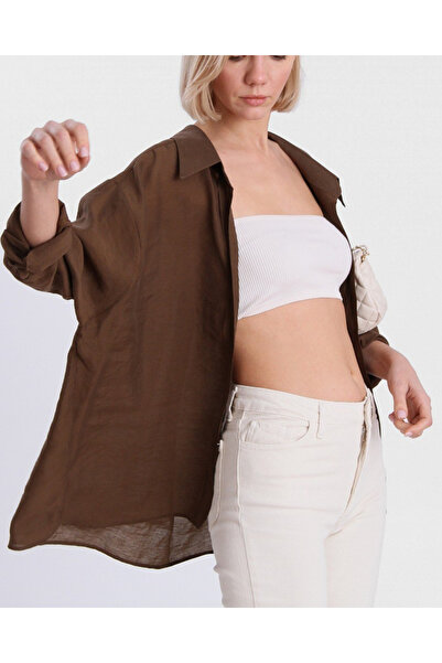 Qualia Butik Women's Oversize Comfortable Fit Shirt