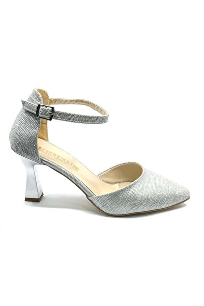 KCMN İremsu Çupra Satin Detailed 8 cm Heeled Stiletto Women's t Heeled Shoes ...