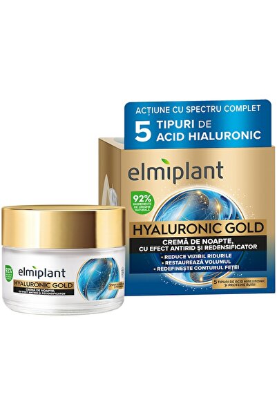 ELMIPLANT Crema De Noapte Anti-Rid Hyaluronic Gold 50 Ml