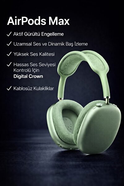 ALMANARA PROJECT P9 AIRPODS MAX Bluetooth Kulak Üstü Kablosuz Kulaklık Aktif ...