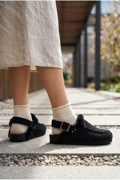 Manijero ®   Premium Series Alba Fur Detailed Soft Footbed Women's Genuine Le...